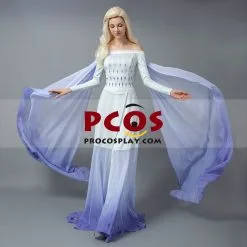 Frozen 2 Elsa White Dress Cosplay Costume Mp005306