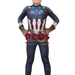 Infinity War Captain America Steve Rogers Cosplay Costume For Kids Mp005486