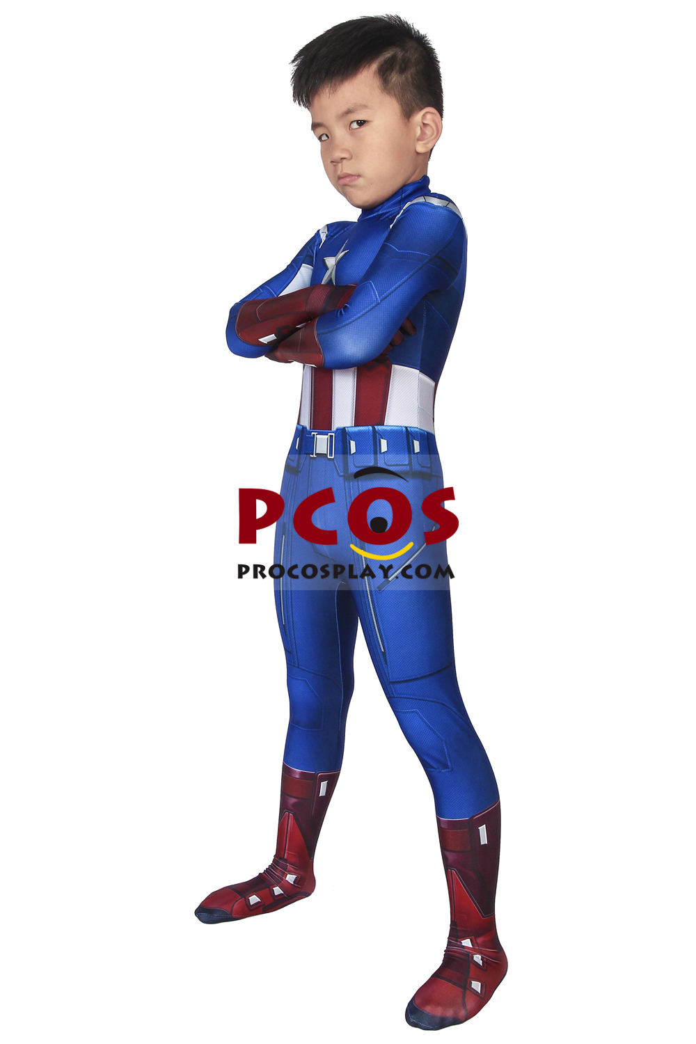 The Avengers Captain America Steve Rogers Cosplay Costume For Kids Mp005490 4 The Avengers Captain America Steve Rogers Cosplay Costume For Kids Mp005490 - Image 2