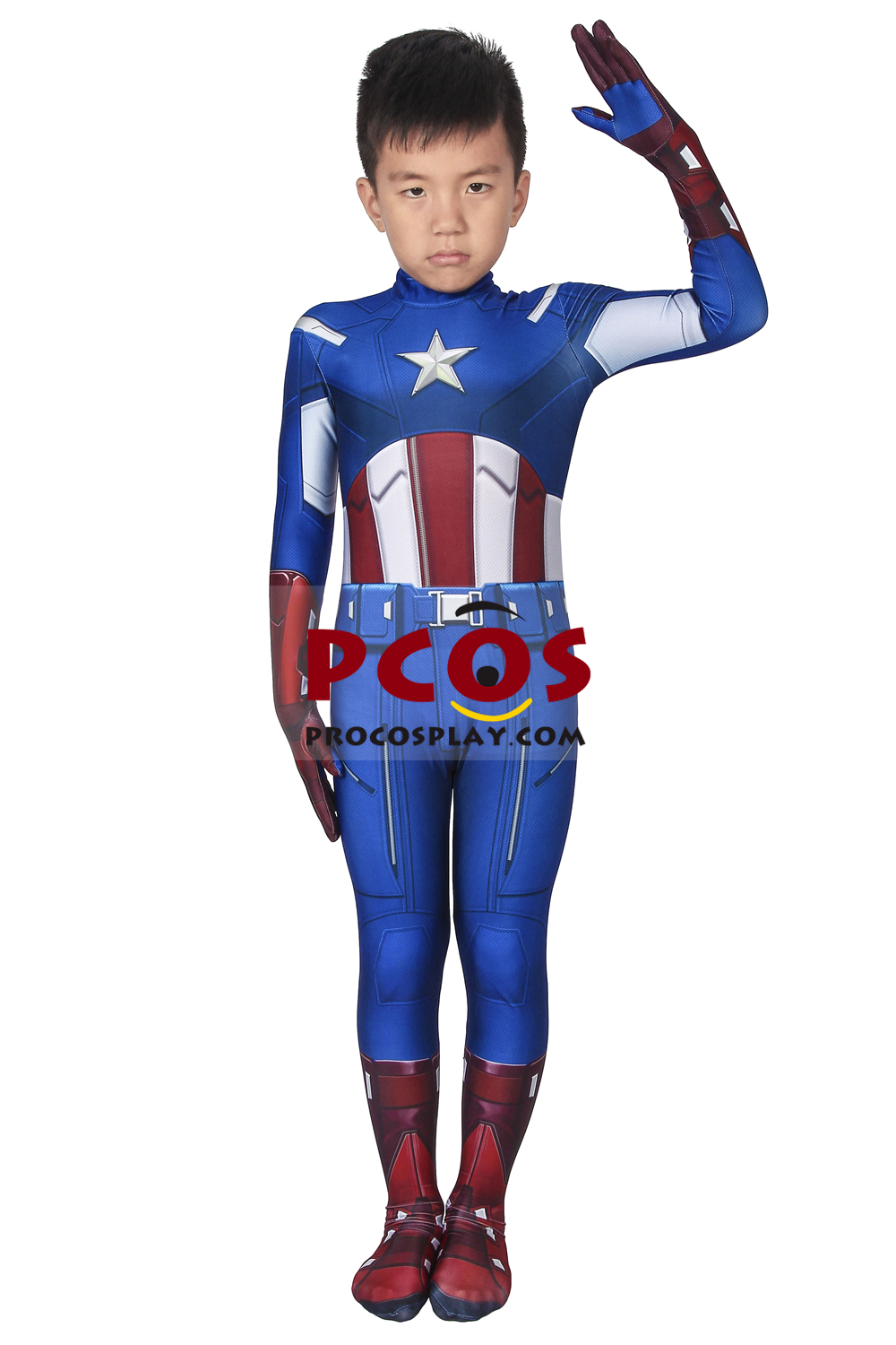 The Avengers Captain America Steve Rogers Cosplay Costume For Kids Mp005490 7 The Avengers Captain America Steve Rogers Cosplay Costume For Kids Mp005490 - Image 5
