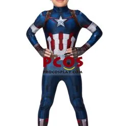 Age Of Ultron Captain America Steve Rogers Cosplay Costume For Kids Mp005491