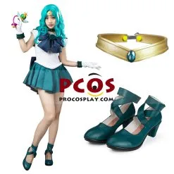 Sailor Moon Sailor Neptune Kaiou Michiru Cosplay Costume Set Mp000515