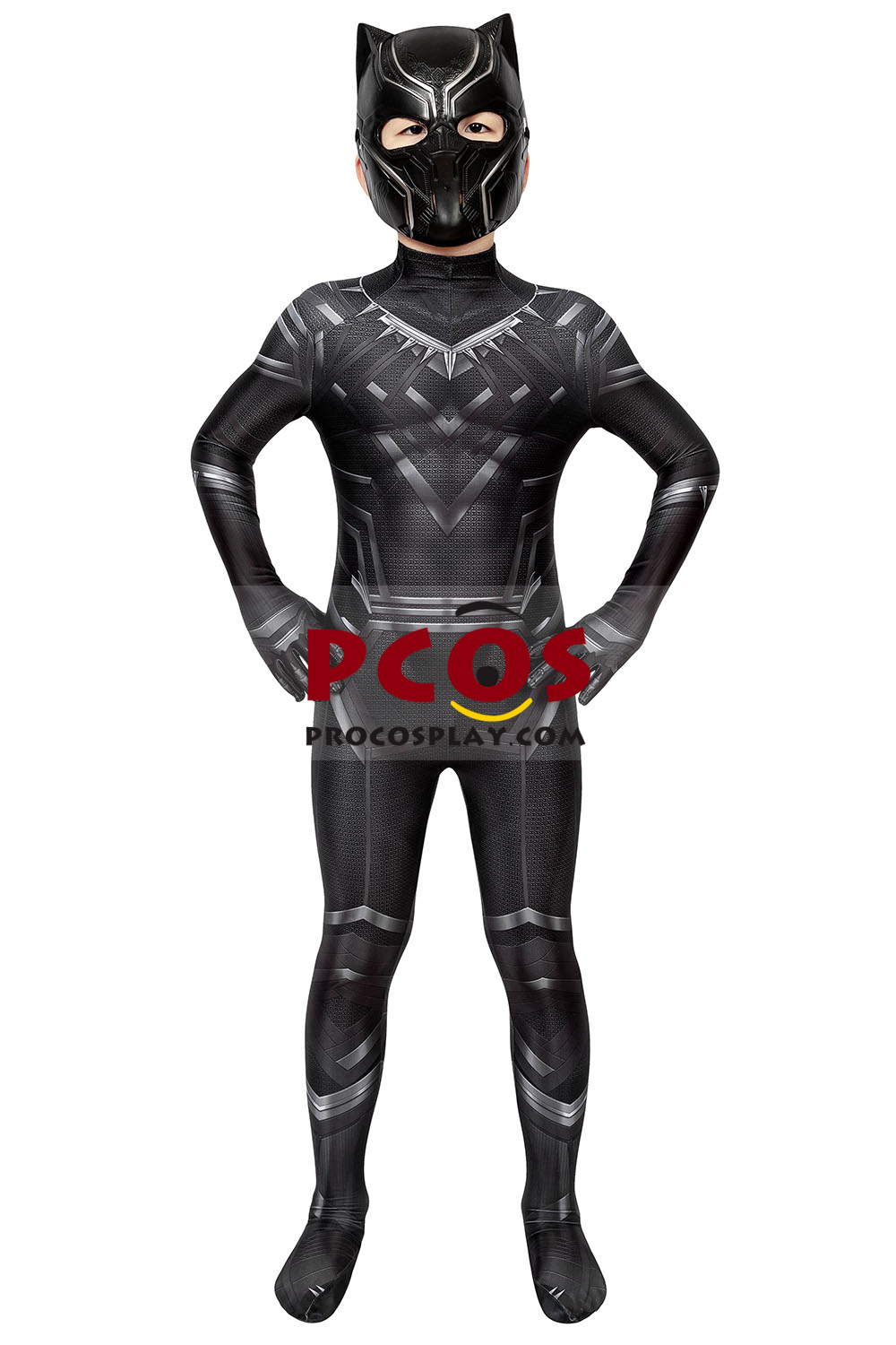 Civil War T'Challa Black Panther Cosplay Costume Jumpsuit For Kid C00253 2 Civil War T'Challa Black Panther Cosplay Costume Jumpsuit For Kid C00253