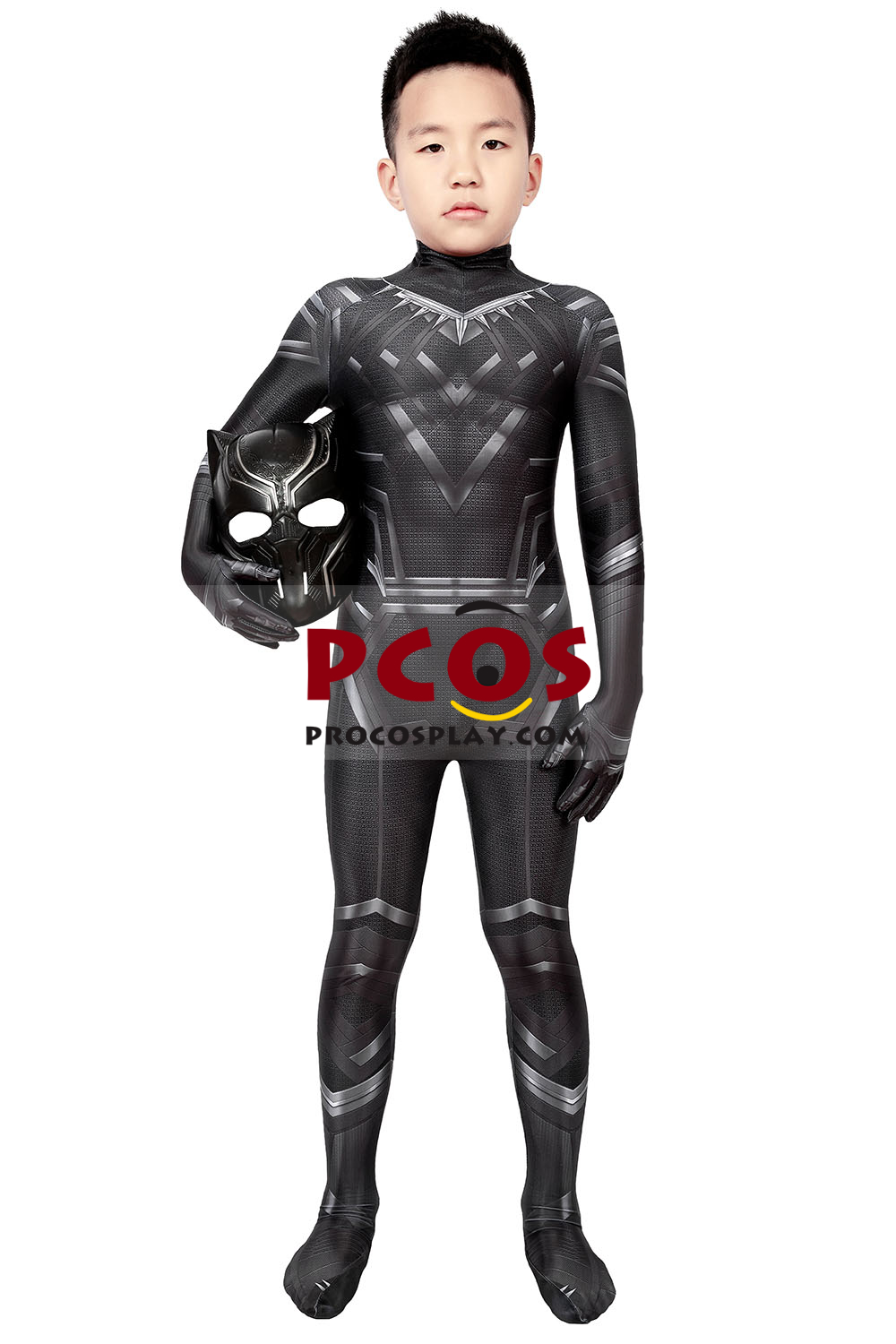 Civil War T'Challa Black Panther Cosplay Costume Jumpsuit For Kid C00253 5 Civil War T'Challa Black Panther Cosplay Costume Jumpsuit For Kid C00253 - Image 4