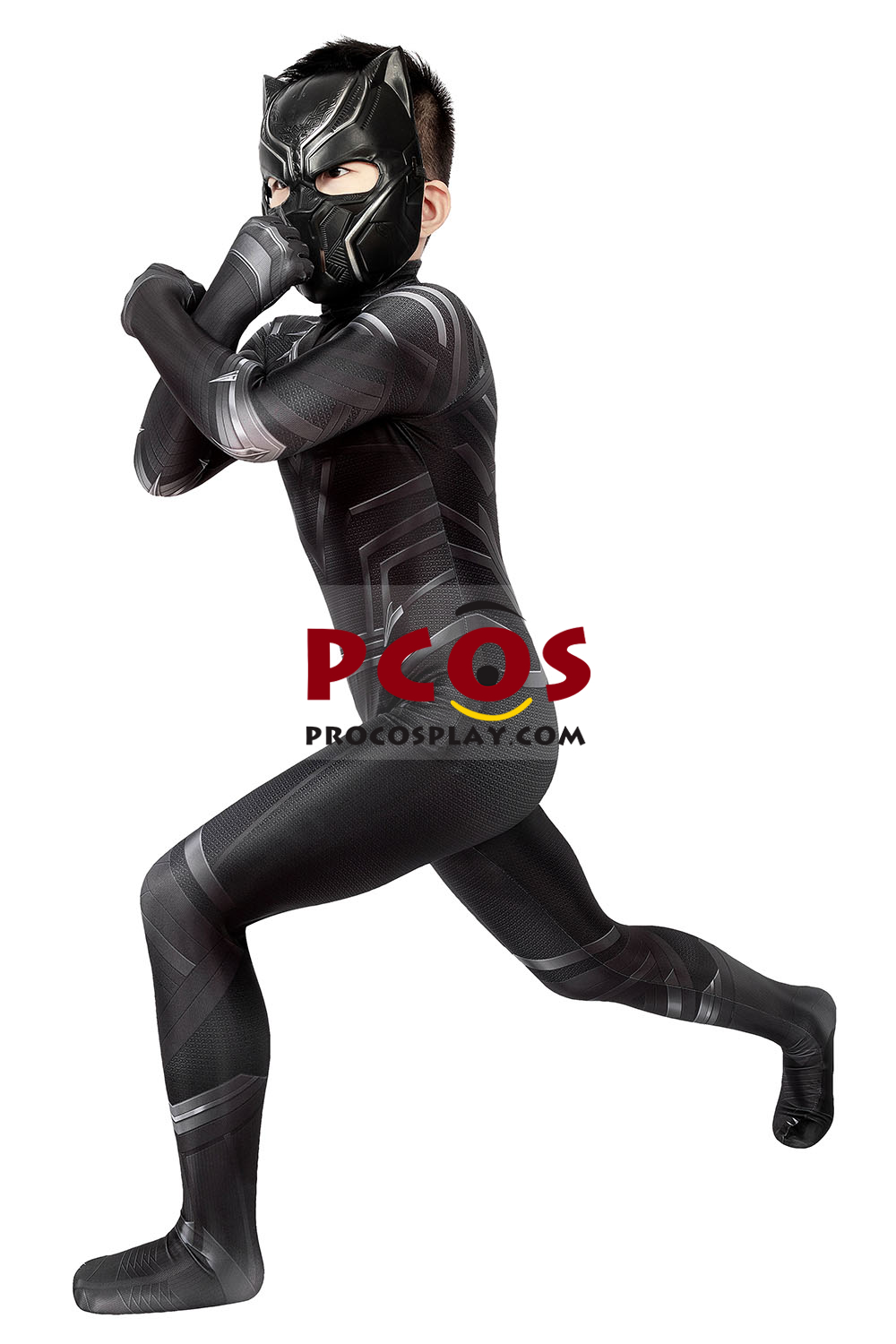 Civil War T'Challa Black Panther Cosplay Costume Jumpsuit For Kid C00253 7 Civil War T'Challa Black Panther Cosplay Costume Jumpsuit For Kid C00253 - Image 6