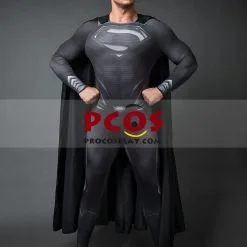 Ready To Ship Justice League Black Clark Kent Cosplay Costume Mp005466
