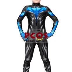 Titans Nightwing Dick Grayson Cosplay Costume 3D Jumpsuit For Kids C00508