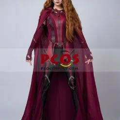 New Show WandaVision Scarlet Witch Wanda Finale Cosplay Costume C00296 Knit Version