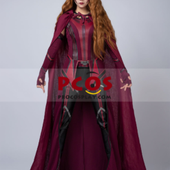 Ready To Ship New Show WandaVision Scarlet Witch Wanda Finale Cosplay Costume C00296 Knit Version