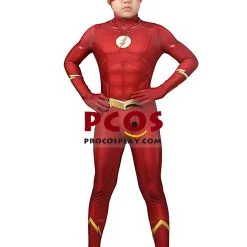 The Flash Barry Allen Cosplay Costume For Kids C00988