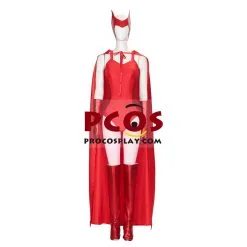Ready To Ship New Show WandaVision Scarlet Witch Wanda Maximoff Cosplay Costume C00163